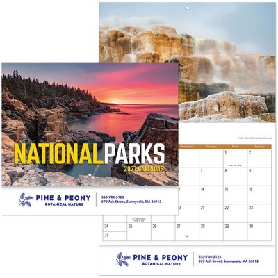 National Parks Stapled Wall Calendar